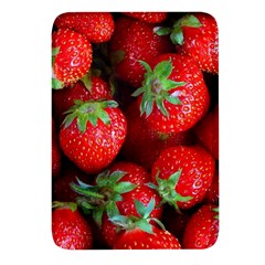 Strawberry, Berries, Fresh, Red Rectangular Glass Fridge Magnet (4 Pack) by kyorashop23