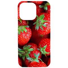 Strawberry, Berries, Fresh, Red Iphone 15 Pro Max Black Uv Print Pc Hardshell Case by kyorashop23