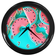 Watermelon, Fruit Wall Clock (black)