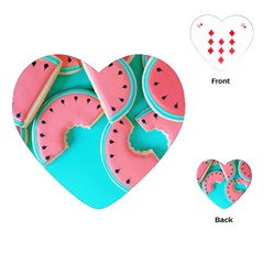 Watermelon, Fruit Playing Cards Single Design (heart)