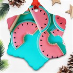 Watermelon, Fruit Ornament (Snowflake) Front