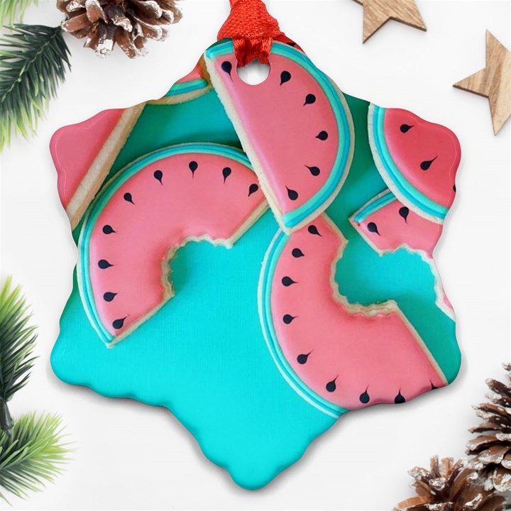 Watermelon, Fruit Ornament (Snowflake)