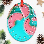 Watermelon, Fruit Oval Filigree Ornament (Two Sides) Front