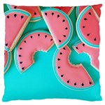 Watermelon, Fruit Large Premium Plush Fleece Cushion Case (Two Sides) Front