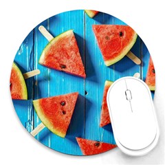 Watermelons, Fruits Round Mousepad