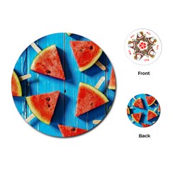 Watermelons, Fruits Playing Cards Single Design (round)