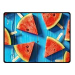 Watermelons, Fruits Two Sides Fleece Blanket (Small) 45 x34  Blanket Front