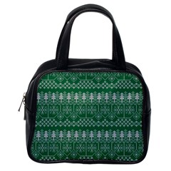 Christmas Knit Digital Classic Handbag (one Side)