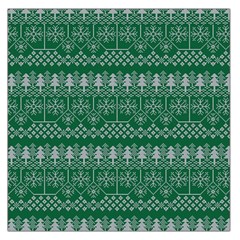 Christmas Knit Digital Square Satin Scarf (36  X 36 )