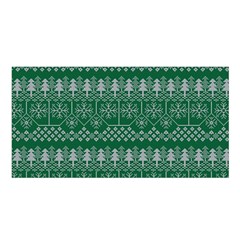 Christmas Knit Digital Satin Shawl 45  X 80 