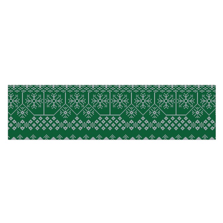 Christmas Knit Digital Oblong Satin Scarf (16  x 60 )