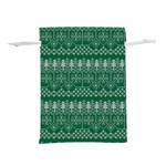 Christmas Knit Digital Lightweight Drawstring Pouch (M) Back