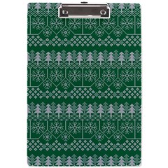 Christmas Knit Digital A4 Acrylic Clipboard