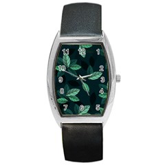 Foliage Barrel Style Metal Watch