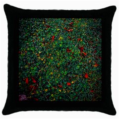 Grass Nature Meadow Throw Pillow Case (black)