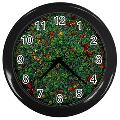 Grass Nature Meadow Wall Clock (black)