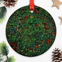 Grass Nature Meadow Round Ornament (two Sides)