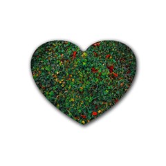 Grass Nature Meadow Rubber Coaster (heart)