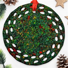 Grass Nature Meadow Round Filigree Ornament (two Sides)