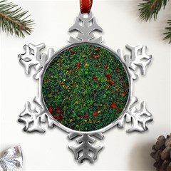 Grass Nature Meadow Metal Small Snowflake Ornament