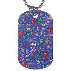 Grateful Dead Dancing Bears Pattern Dog Tag (two Sides)