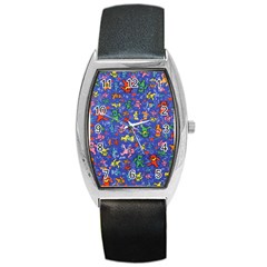 Grateful Dead Dancing Bears Pattern Barrel Style Metal Watch