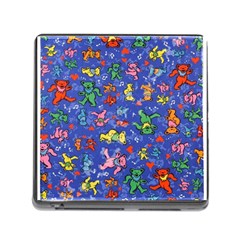 Grateful Dead Dancing Bears Pattern Memory Card Reader (square 5 Slot)