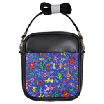 Grateful Dead Dancing Bears Pattern Girls Sling Bag Front