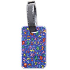 Grateful Dead Dancing Bears Pattern Luggage Tag (two Sides) by Salmanaz77