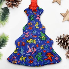 Grateful Dead Dancing Bears Pattern Christmas Tree Ornament (two Sides)