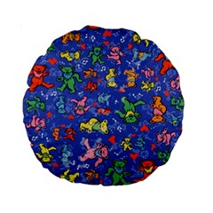 Grateful Dead Dancing Bears Pattern Standard 15  Premium Round Cushions