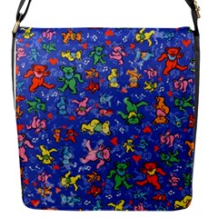 Grateful Dead Dancing Bears Pattern Flap Closure Messenger Bag (s)