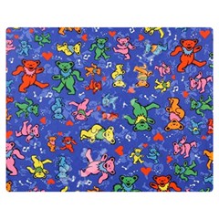 Grateful Dead Dancing Bears Pattern Two Sides Premium Plush Fleece Blanket (teen Size)