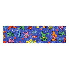 Grateful Dead Dancing Bears Pattern Oblong Satin Scarf (16  X 60 )