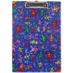 Grateful Dead Dancing Bears Pattern A4 Acrylic Clipboard