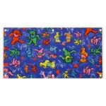 Grateful Dead Dancing Bears Pattern Banner and Sign 4  x 2  Front