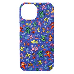 Grateful Dead Dancing Bears Pattern Iphone 15 Black Uv Print Pc Hardshell Case by Salmanaz77