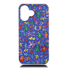 Grateful Dead Dancing Bears Pattern Iphone 16 Black Uv Print Pc Hardshell Case