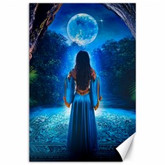 Mystic Scene At Full Moon Night (ai) Canvas 24  X 36  by dflcprintsclothing