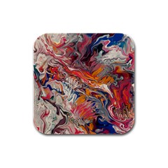 Abstract Flames Rubber Square Coaster (4 Pack)