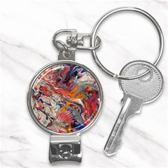 Abstract Flames Nail Clippers Key Chain