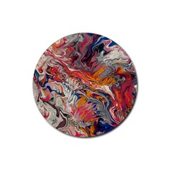 Abstract Flames Rubber Round Coaster (4 Pack)