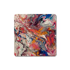 Abstract Flames Square Magnet