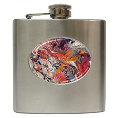 Abstract Flames Hip Flask (6 Oz)