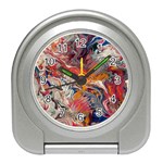 Abstract flames Travel Alarm Clock Front