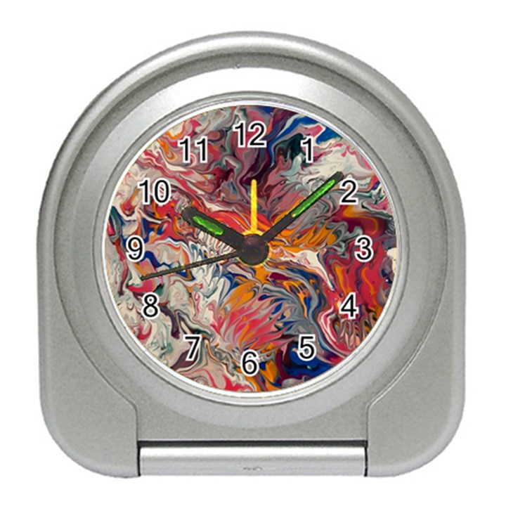 Abstract flames Travel Alarm Clock