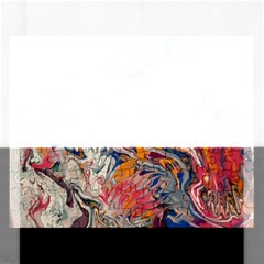 Abstract Flames Rectangular Jigsaw Puzzl by kaleidomarblingart