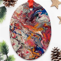 Abstract Flames Oval Ornament (two Sides)