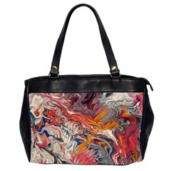 Abstract Flames Oversize Office Handbag (2 Sides)