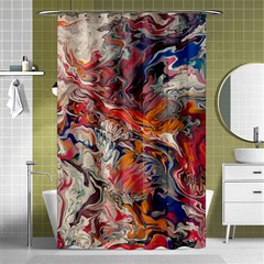 Abstract Flames Shower Curtain 48  X 72  (small) 